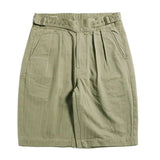 Aidase Mens Double Belt Cargo Shorts Genderless 2024 Summer New American Breathable Streetwear Retro Casual Quarter Pants Unisex aidase-shop