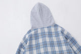 AIDASE  -  Spring Autumn Vintage New Fashion Men's Casual Trendy Loose Simple Basic Plaid Hooded Shirts Male Daily Long Sleeve Coat Clothes aidase-shop