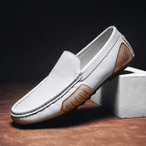 Aidase Genuine Leather Men Loafers New Driving Casual Shoes Luxury Brand Formal Moccasins Italian Comfy Slip on Boat Shoes Men's Shoes aidase-shop