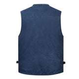Aidase L-6XL Big Size New Men Multi Pocket Cotton Vest Casual with Many 14 Pockets Sleeveless Jackets Male Outdoor Photograph Waistcoat aidase-shop