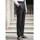 Aidase Lurex Yarn Trousers Pant For Man 2024 Office Trouser Men Business Casual Pant British Social Club Outfits Pantalones Hombre aidase-shop