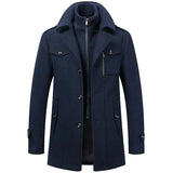 Aidase Men's Fashion Warm Autumn&Winter Jackets Trench Herrenmantel Coat for Men Double Collar Coat Jackets Mens Windproof Coats aidase-shop