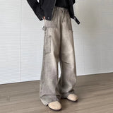AIDASE  -  Trendy New Men Jeans Ripped Vintage Design Loose High Street Fashion Straight-leg Denim Pants Autumn Trousers 21E7422 aidase-shop