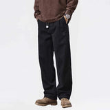 AIDASE  -  Spring Autumn American New Fashion Men's Solid Color Loose Casual Trendy Daily Basic Straight Outdoor Cargo Trousers Male Pants aidase-shop