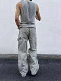 AIDASE  -  Retro American Splatter Double Knee Logging Work Pants Loose Wide Leg Casual Jeans for Men And Women Cleanfit Silhouette aidase-shop