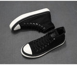 AIDASE  -  New Retro Unisex Canvas Shoes High Top Lace Up Women Men Middle Cut Sneakers Fresh Solid Colors Students Casual Shoes aidase-shop