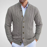 AIDASE  -  Autumn Winter Cardigan Men Knit Sweater Coat Solid Stand Collar Knitted Sweater Jackets Warm Casual Male Knitwear Outwear Jacket aidase-shop