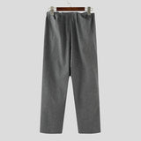 AIDASE  -  Men Striped Pants Lace Up Joggers Loose Casual Straight Trousers Men Streetwear 2025 Fashion Leisure Male Long Pants aidase-shop