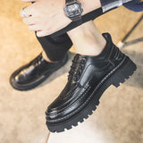 Aidase Brogues Men's Black Business Leather Shoes Man Loafers Comfortable Summer Sneakers Brand Moccasin Breathable Casual Shoes aidase-shop