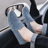 AIDASE  -  Men's Loafers Hot Selling Spring Autumn Men's Suede Leather Shoes for Commuting Massage Sole Flat Bottomed Walking Shoes aidase-shop