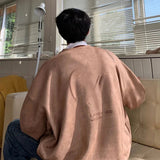 AIDASE  -  American Sle Large Size 300 Pou Suede Heavy Sweatirt Men Loose Oversize round Ne Fce Lined Thiened Jaet aidase-shop