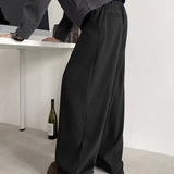 AIDASE  -  Men's Loose Wide Leg Jeans Autumn Spring American Retro Casual Straight Tube Long Pants Draping Feeling Deconstructed Style aidase-shop