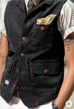 Aidase Men's Corduroy Single Breasted Suit Vest Retro Dress Vests Man Steampunk Elegant Man Coat Suits Modern Men Vests Male Working aidase-shop
