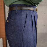 AIDASE  -  High Waist Trousers Pant For Man OfficeTrouser Business Casual Pant British Social Club Outfits Pantalones Hombre Excluding Belt aidase-shop