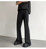 AIDASE  -  Brown Black Suit Pants Men Fashion Social Mens Dress Pants Korean Casual Loose Flared Pants Mens Office Formal Trousers M-2XL aidase-shop