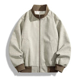 AIDASE  -  Spring Autumn Loose Jacket Men Patchwork Youthful Vitality Casual Outwear Coat Male Streetwear Jackets Stand Collar Fashion Coat aidase-shop