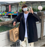 AIDASE  -  Spring jacker Men's Loose Fit Casual Hooded Jacket Outdoor Fashion Coat New Mid-length jacket man aidase-shop