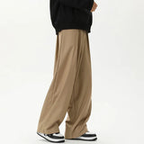 AIDASE  -  Men's Wide-Leg Trousers Trend Loose Straight -leg Casual Pants High Street Stylish Solid Color All-match Clothing aidase-shop