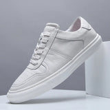 Aidase Men Casual Shoes Luxury Brand Fashion Black White Sneakers Men 100% COw Leather Breathable Soft Walking Footwear