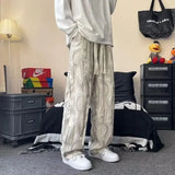 Aidase Pocket Straight Loose Baggy Casual Pants Man Autumn Winter Corduroy Trousers For Men Wide Y2k Spandex Xxxl High Quality Cotton aidase-shop