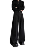 AIDASE  -  New Hot Sale Of The Season Men's Loose Casual Pants Korean Style Versatile Thin Hanging Wide Leg Floor-Length Summer Long Trouse aidase-shop