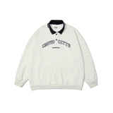 Aidase South Park/Japan fashion College Retro Letter Embroidery Men and Women Lapel Loose Casual Pullover Hoodie aidase-shop
