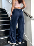 AIDASE  -  Women Y2K Oversized Baggy Pants Low-rise Elastic Waist Drawstring Wide Leg Trousers Loose Streetwear Casual Sweatpants aidase-shop
