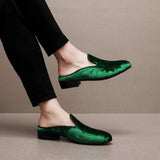 AIDASE  -  Size 40-48 Elegant Men Slippers Four Seasons British Comfortable Non slip Business Versatile Slippers Italian Outdoor Slippers aidase-shop