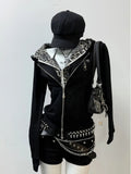 AIDASE  -  Leopard Jacket Women Y2k Patchwork Zip Up Coat Harajuku Slim Hoodie Autumn Winter Female Layered Look Sweatshirt Spring aidase-shop