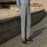 Aidase Casual High Waist Straight Striped Pants Men's Versatile Business Formal Trousers Pant For Man Italian Men's Social Trousers aidase-shop