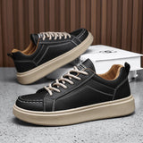 AIDASE  -  Leather Trend Men Casual Shoes Platform Soft Sneakers Outdoor Breathable Sport Shoes Lightweight Skid Running Shoes Tennis Shoes aidase-shop