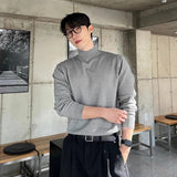 AIDASE  -  Fce Lined mid Ne Knitted Sweater for Men Autumn Winter f High Collar Warm Base Layer irt Casual Sle Polyeste... aidase-shop