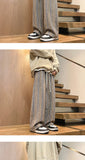 Aidase Wool Men's Pants Autumn and Winter Thickened High Waisted Small Leg Pants Casual Business Striped Contrast Wool Pants Warm aidase-shop
