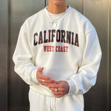 S-3Xl Men Clothing Sweatshirt Casual Men's Pullovers Letter Printting Teens Hoodies Round Neck Long Sleeve Streetwear Tops