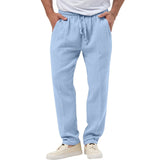 AIDASE  -  Summer Men's Breathable Solid Color Bubble Loose Men's Casual Trousers aidase-shop