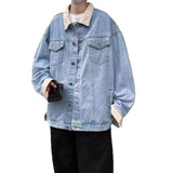 AIDASE  -  Retro American Denim Jacket for Men Oversize Loose Casual Spring Autumn Workwear Style Washed out Jacket Loose Fit Jeans Jacket aidase-shop