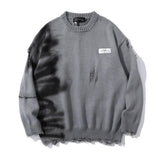 AIDASE  -  New Fashion Men's Loose Simple Basic Casual Trendy Daily O-neck Long Sleeve Knitted Sweater Pullovers Male Printed Clothes Tops aidase-shop
