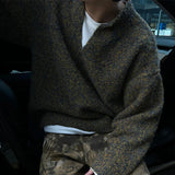 Aidase Korean Style Men's Sweaters Casual V-neck Knitting Solid Color New Trendy Male Loose Clothing Fashion Menswear aidase-shop