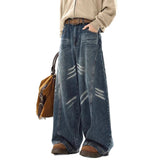 AIDASE  -  American Style Men's Jeans High Street Straight Wide Leg Curved Knife Design Loose Denim Pants Stylish Trousers aidase-shop