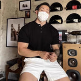 AIDASE  -  Summer Lightweight Knitted Half Sleeve Men's T-shirt Cleanfit Vertical Stripes Simple Slim Fit Versatile Crew Neck Top aidase-shop