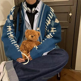 Aidase Autumn Winter Fashion Y2K Casual Men's Cardigan Sweater Long Sleeve Top Cotton V-Neck Korean Coat Man Retro Male Clothes