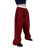 AIDASE  -  Mens Wide Leg Sweatpants Straight Cut European And American Sle Youthful Trend Spring Collection Eighteen Length aidase-shop