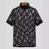 AIDASE  -  Sports Muscle Slim Elastic Mesh T Shirts Mens Sexy Hollow Out See Through Breathable Top Men Summer Stylish Short Sleeve T-shirt aidase-shop