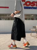 AIDASE  -  Japanese Streetwear Beige Cargo Capri Pants Women Harajuku Hippie Pockets Oversize Wide Leg Trousers Jogging Summer aidase-shop