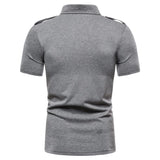 AIDASE  -  Spring and Summer New European Size Men's Polo Neck Short Sleeved T-shirt for Foreign Trade Work Half Sleeved Shirt aidase-shop