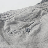 Aidase Boy Casual Summer Gray Linen Shorts Elastic Waist Lace Up Loose Shorts Male Streetwear Short Pants Sexy Beachwear Shorts for Men aidase-shop