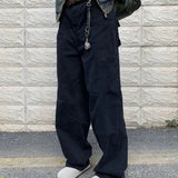 AIDASE  -  New Autumn and Winter Fashion Korean Version Patchwork Retro Workwear Wide Leg Loose and Versatile Handsome Youth Casual Pants aidase-shop