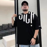 Aidase Men's T-shirt Loose Tops Baggy Oversized Print Male Tees Shirts O Neck Alphabet Cheap Clothes And High Quality Ordinary 5xl Y2k