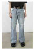 AIDASE  -  Washed To Make Old Loose Micro-flared Jeans, Men's Four Seasons New Fashion Straight Wide-leg Pants, Casual Floor-length Jeans aidase-shop