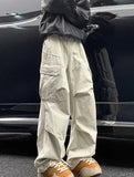 AIDASE  -  Spring Big Pocket Men's Cargo Pants Japanese Y2k Harajuku Loose Straight Wide Leg Trousers Baggy Pants Man Hip Hop Sweatpants aidase-shop